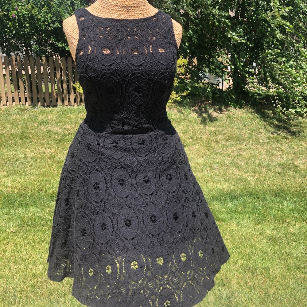 BB Dakota black lace/ eyelet dress